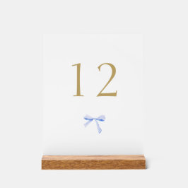 白と青のリ結婚ボンの表番号 アクリルサイン