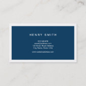 白と青の企業のモダンプロフェッショナル 名刺 (裏面)