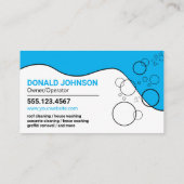 白と青の圧力洗浄ハウスクリーニング 名刺 (裏面)