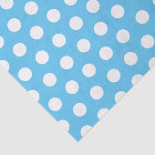白と青の大きな中サイズの水玉パーティー 薄葉紙 (詳細)