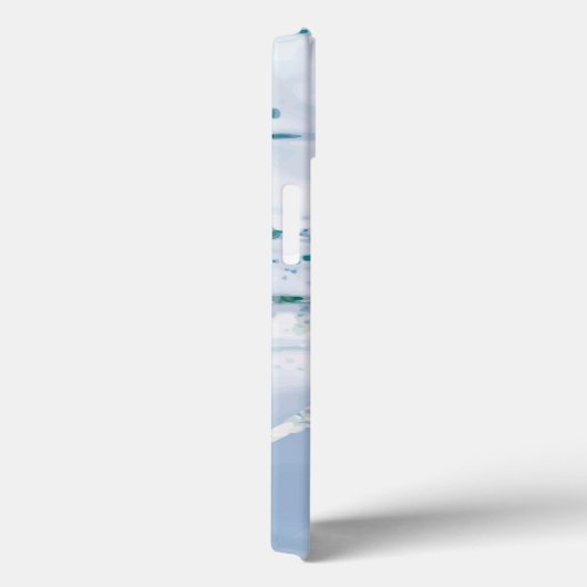 白と青の大理石の渦巻き Case-Mate iPhoneケース (裏面 / 右)