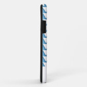 白と青の幾何学的パターンデザイン Case-Mate iPhoneケース (裏面/右)