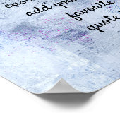 白と青の引用文色彩の鮮やかテクスチャを追加する ポスター (角)