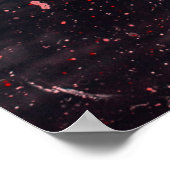 白と青の抽象芸術絵画の ポスター (角)