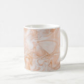 白と青の抽象芸術絵画 コーヒーマグカップ (正面右)