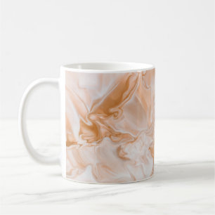 白と青の抽象芸術絵画 コーヒーマグカップ