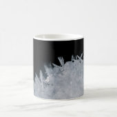 白と青の抽象芸術絵画 コーヒーマグカップ (中央)