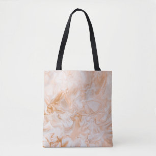 白と青の抽象芸術絵画 トートバッグ