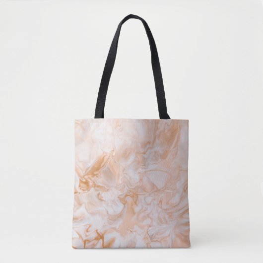 白と青の抽象芸術絵画 トートバッグ (正面)