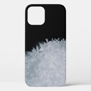 白と青の抽象芸術絵画 iPhone 12ケース
