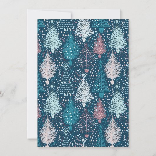 白と青の抽象芸術 招待状 (裏面)