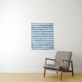 白と青の木の表面 タペストリー (インサイチュ)