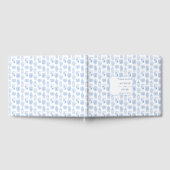 白と青の柄のジンジャー結婚ジャー ゲストブック (全面)