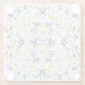 白と青の水彩ライズガラスコースター ガラスコースター (裏面)