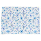 白と青の氷と雪 ラージペーパーバッグ (正面)