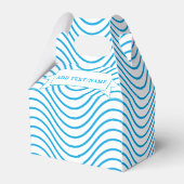 白と青の波のパターンカスタム フェイバーボックス (裏面サイド)