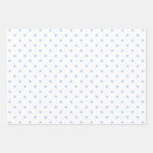 白と青の淡い水玉ミックス ラッピングペーパーシート (正面2)