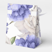 白と青の牡丹の花模様結婚 フェイバーボックス (裏面サイド)