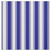 白と青の線の付いたパターン ファブリック (見本)