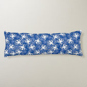 白と青の繰り返しモチーフ |タコ模様 ボディピロー (裏面)