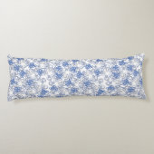 白と青の繰り返しモチーフ |タコ模様 ボディピロー (裏面)