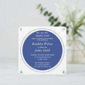 白と青の航海の結婚式招待状 招待状 (スタンド正面)