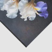 白と青の虹彩のデコページ 薄葉紙 (詳細)