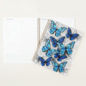 白と青の蝶の構成 プランナー手帳 (ディスプレー)