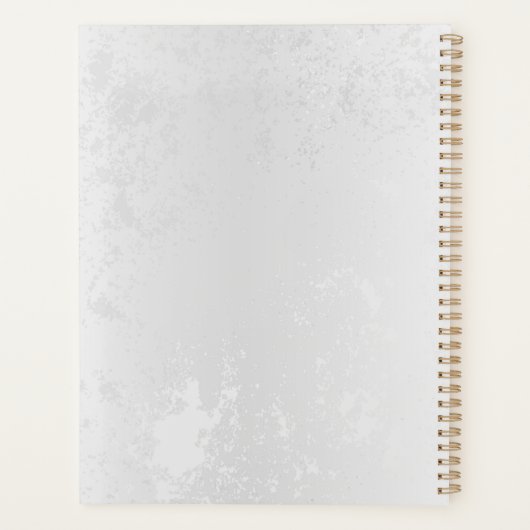 白と青の蝶の構成 プランナー手帳 (裏面)