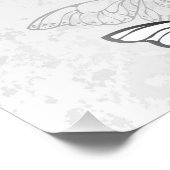 白と青の蝶の構成 ポスター (コーナー)