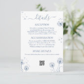 白と青の野素朴花結婚の詳細 エンクロージャーカード (スタンド正面)