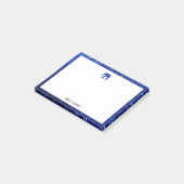 白と青グリッター象縁ど&名付き ポストイット (アングル)