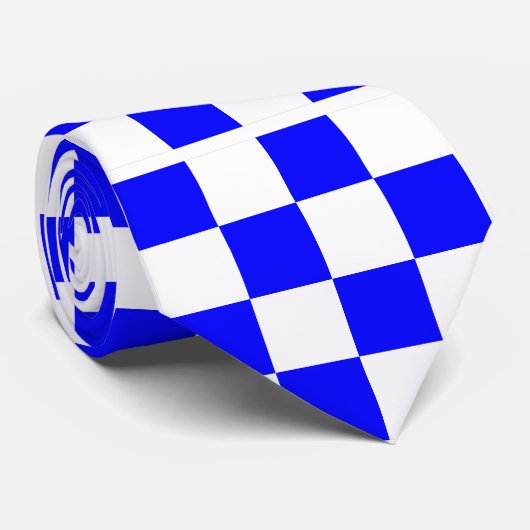 白と青 ネクタイ (ロール)