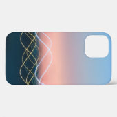 白と黄の曲線 Case-Mate iPhoneケース (裏面 (横))