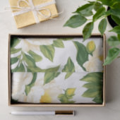 白と黄色のクレアドゥルーネ牡丹 薄葉紙 (ギフト)