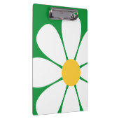 白と黄色のデイジーフラワーオンケリーグリーン クリップボード (右)