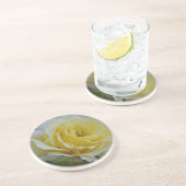 白と黄色のバラのコースター コースター (側面)