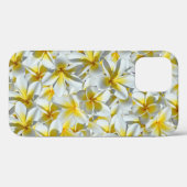 白と黄色のフランギパニの花 Case-Mate iPhoneケース (裏面 (横))
