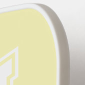 白と黄色のミニマリストのモノグラモダンム ピックルボールラケット (左詳細)