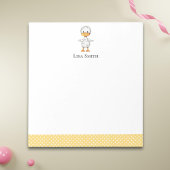 白と黄色の可愛いアヒルパーソナライズされたリ ノートパッド