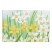 白と黄色の春ダッフォジル 枕カバー (裏面)