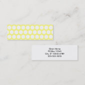 白と黄色の水玉模様 スキニー名刺 (正面/裏面)