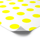 白と黄色の水玉模様 ポスター (角)