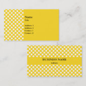白と黄色の水玉模様 名刺 (正面/裏面)