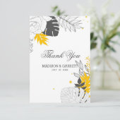 白と黄色の熱帯離れサンキューカード サンキューカード (スタンド正面)