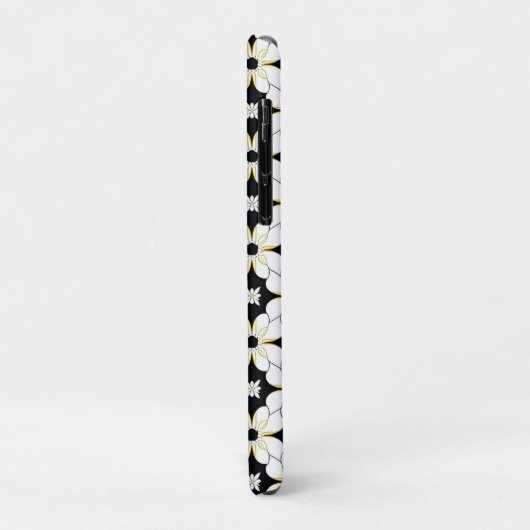 白と黄色の花の花柄 Case-Mate iPhoneケース (裏面/左)