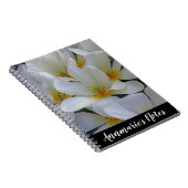 白と黄色の花個人用メモ ノートブック (右側)