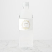 白と黄色の花 洗礼 ペットボトルラベル (正面)