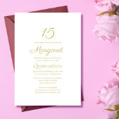 白と黄金のクラシックエレガントキンセアニラ 招待状