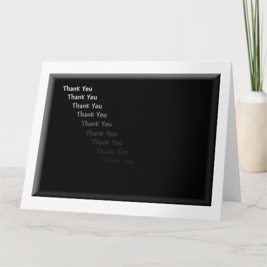 白と黒ありがとう サンキューカード (正面)